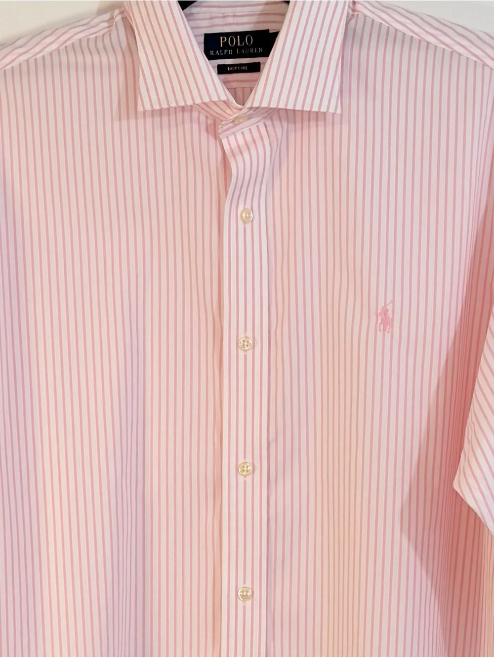Polo Ralph Lauren Pink Stripe Dress Shirt 18 34/35